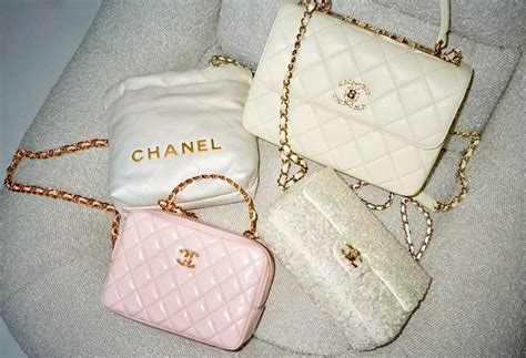 blue and white chanel bag